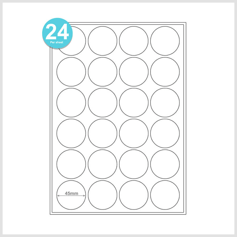 24 Round Labels Sticker Paper/Printable Sticker paper/Label Stickers ...